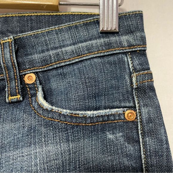 Sz 27 David Kahn Heidi Cropped Medium Wash Blue Jeans - Picture 8 of 12